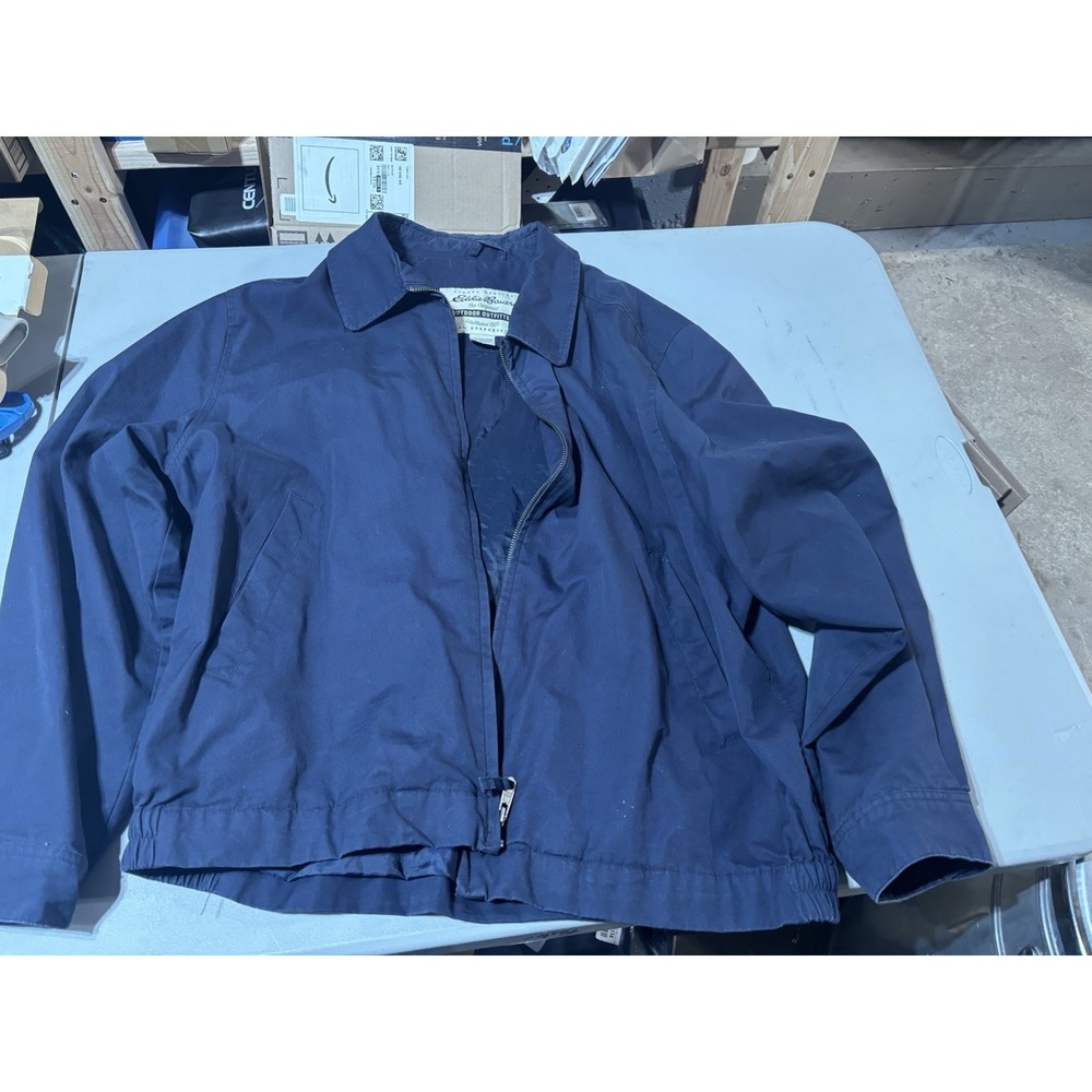 Eddie‎ Bauer Authentic Outdoor Outfitter Men's Blue/Navy Zip-up Jacket, Size: L